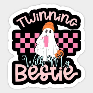 Twinning With My Bestie Fun Spirit Week Matching Halloween Sticker